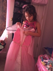 Having a look at the princess wardrobe