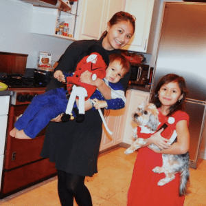 My little sister and two nephews (the furry one and the human one)