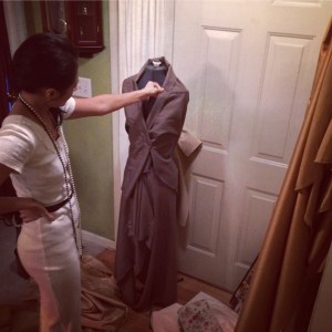 Instead of letting my thoughts consume me I thought to make a dress. 