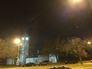 Walking past the art school campus MICA