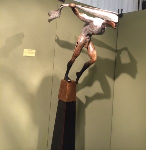 Thomas Wargin 'Leap of Faith' - This sculpture represents a major decision we may make in life. It conveys the risks involved unknown uncertainties attributed to the choices made.