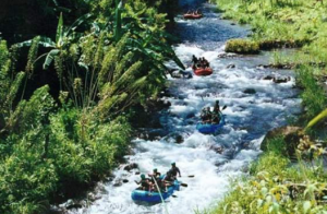 Rafting in Balinese serenity in August. 