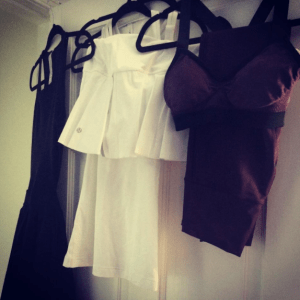 Lululemon wardrobe for the photoshoot. 