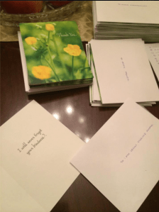 Wow lots of thank you cards! 