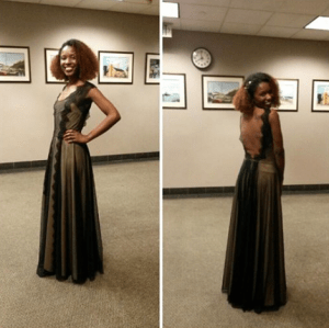 Our Master of Ceremony the lovely Shana in one of my design :)