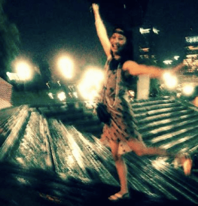 After a Dream Club Event a friend and I decided to dance in the rain. 