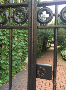 Sneaking into a church garden to take pictures 