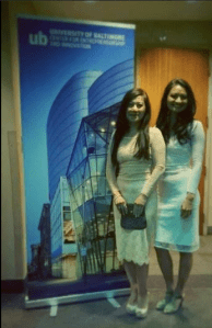 Our first event with my mom wearing one of my dresses. 