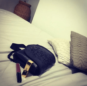 My two essentials YSL lipstick and Chanel gloss tucked away in my Elsa Fitzgerald bag.