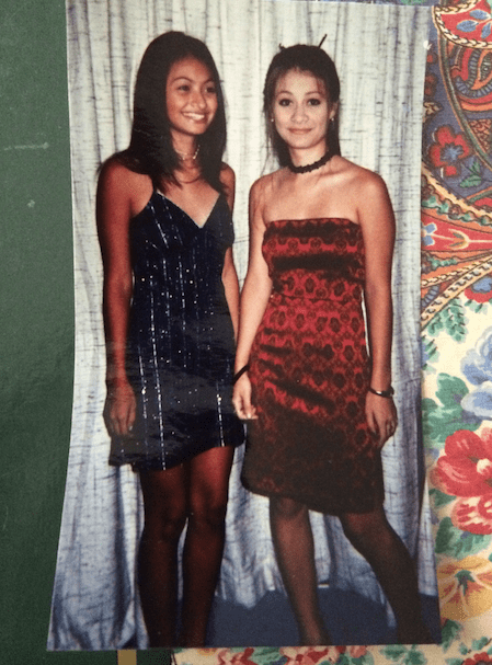 Grace and I going to a high school dance. I think I am like 14 or 15-years old in this picture. 