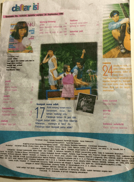 A bit of teen modeling for Kawanku magazine in Jakarta, Indonesia when I was about 11-years old. 