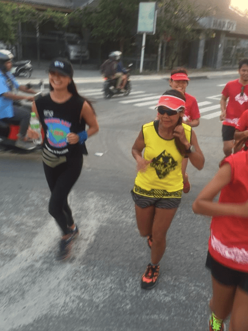 The finish Line! 300K for me, 535K Valentine Lily, 150K Sara Giraldo. 